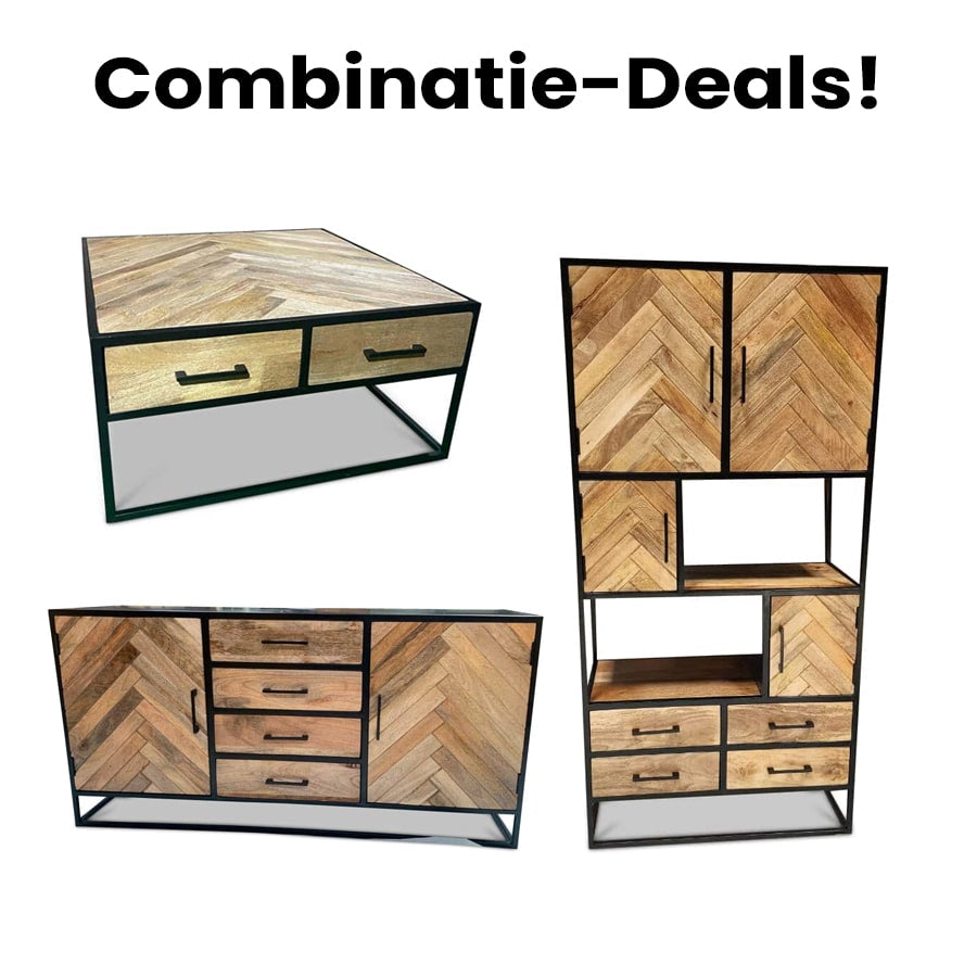 Recife combination deal Coffee table, Sideboard and Cabinet natural