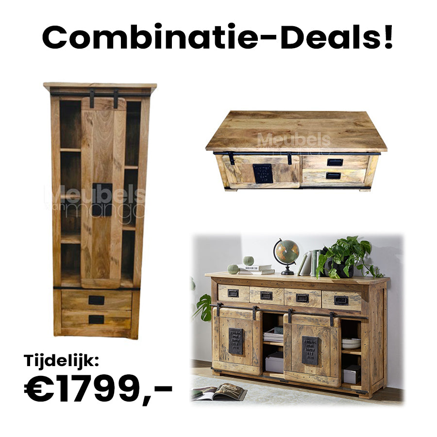 Combination Deal Rio Sideboard + Coffee Table + Narrow Cabinet
