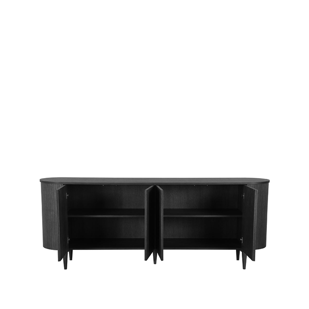 LABEL51 Sideboard Oliva - Black - Oak - 220 cm
