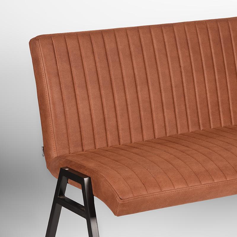 LABEL51 Dining room sofa Matz - Cognac - Microfiber - 145 cm