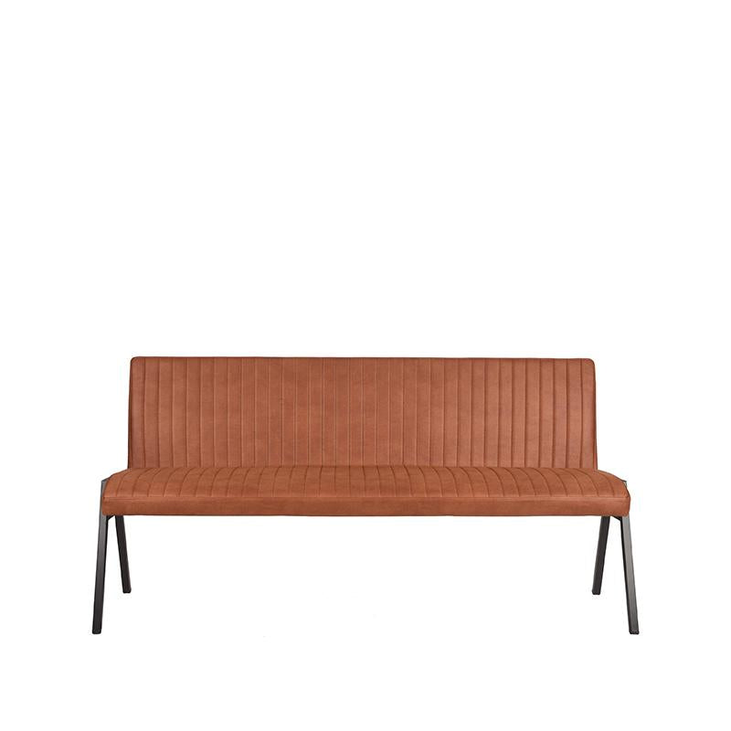 LABEL51 Dining room sofa Matz - Cognac - Microfiber - 175 cm