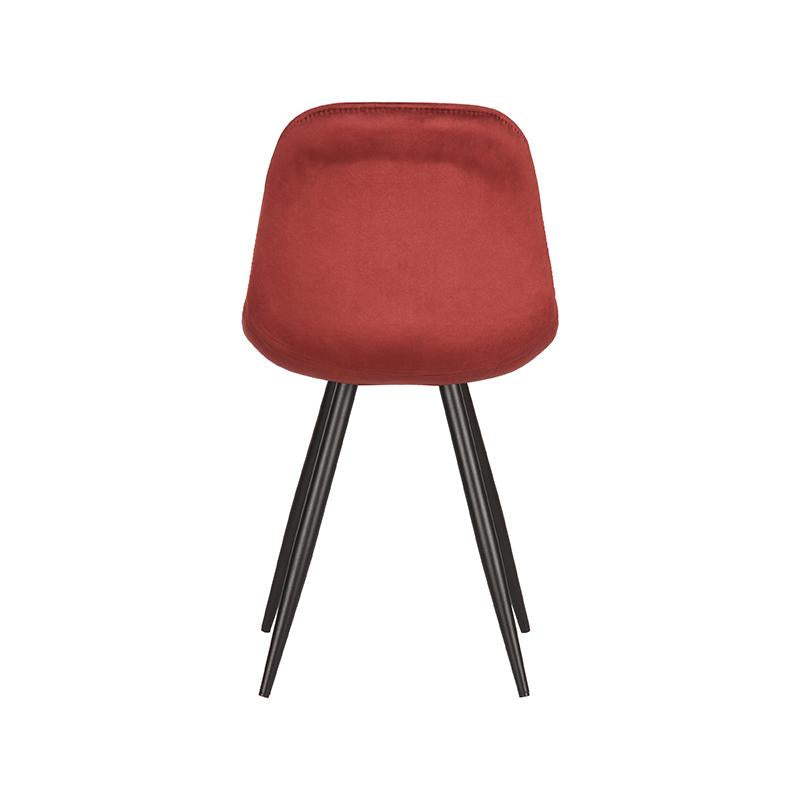 LABEL51 Dining room chair Capri - Red - Velvet | 2 pcs