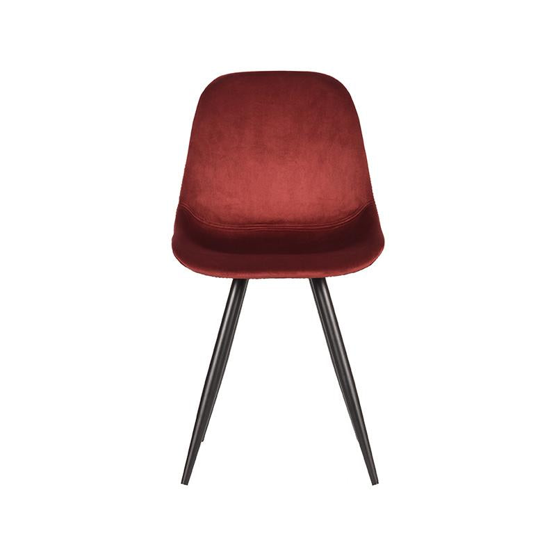 LABEL51 Dining room chair Capri - Red - Velvet | 2 pcs