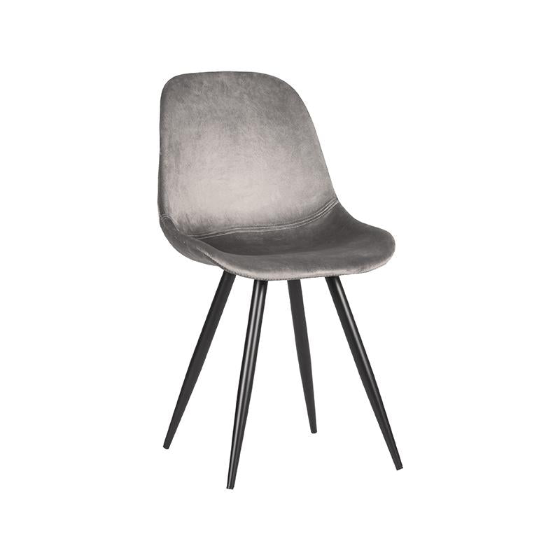 LABEL51 Dining room chair Capri - Gray - Velvet | 2 pcs