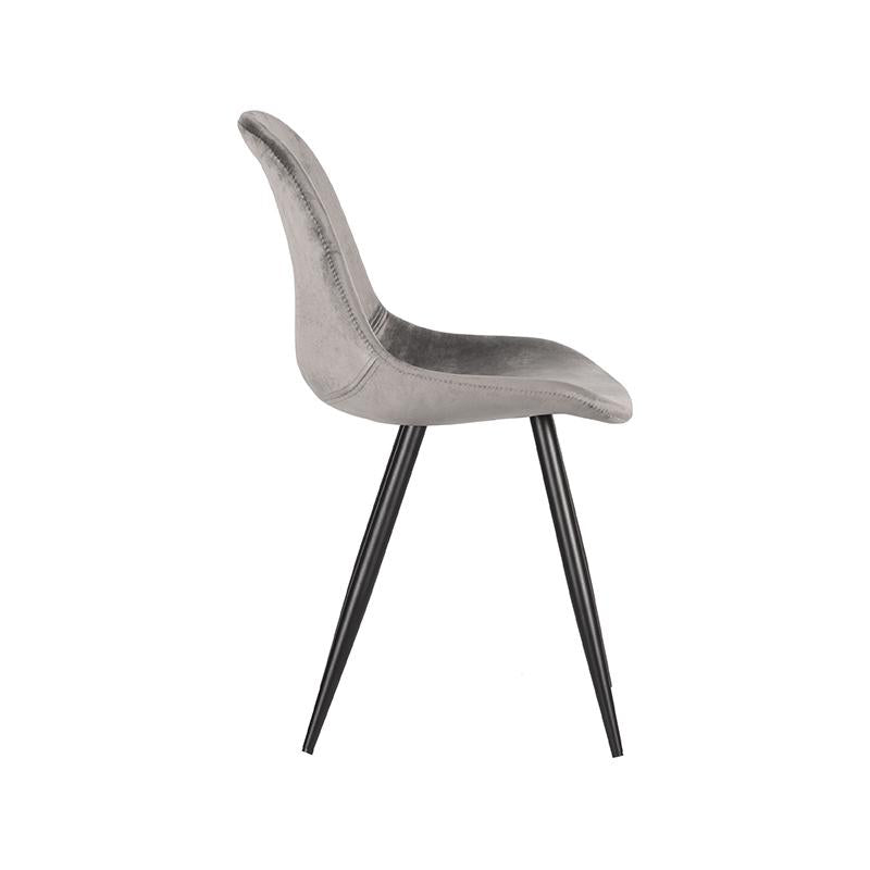 LABEL51 Dining room chair Capri - Gray - Velvet | 2 pcs