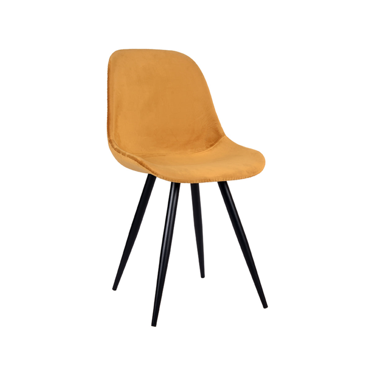 LABEL51 Dining room chair Capri - Ocher - Velvet | 2 pcs