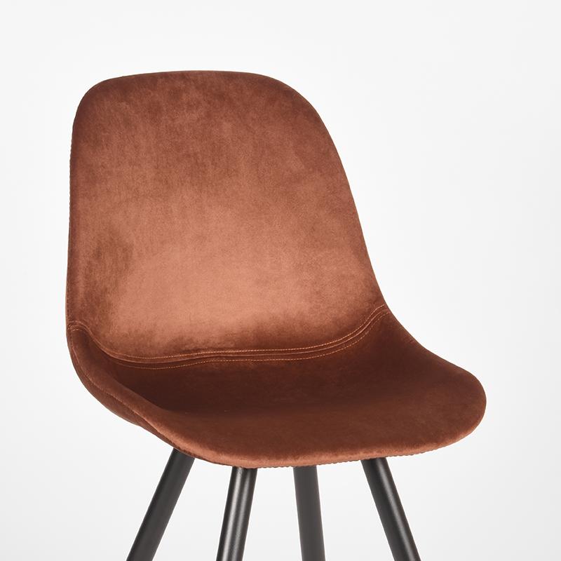 LABEL51 Dining room chair Capri - Rust - Velvet | 2 pcs