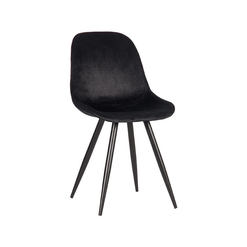 LABEL51 Dining room chair Capri - Black - Velvet | 2 pcs