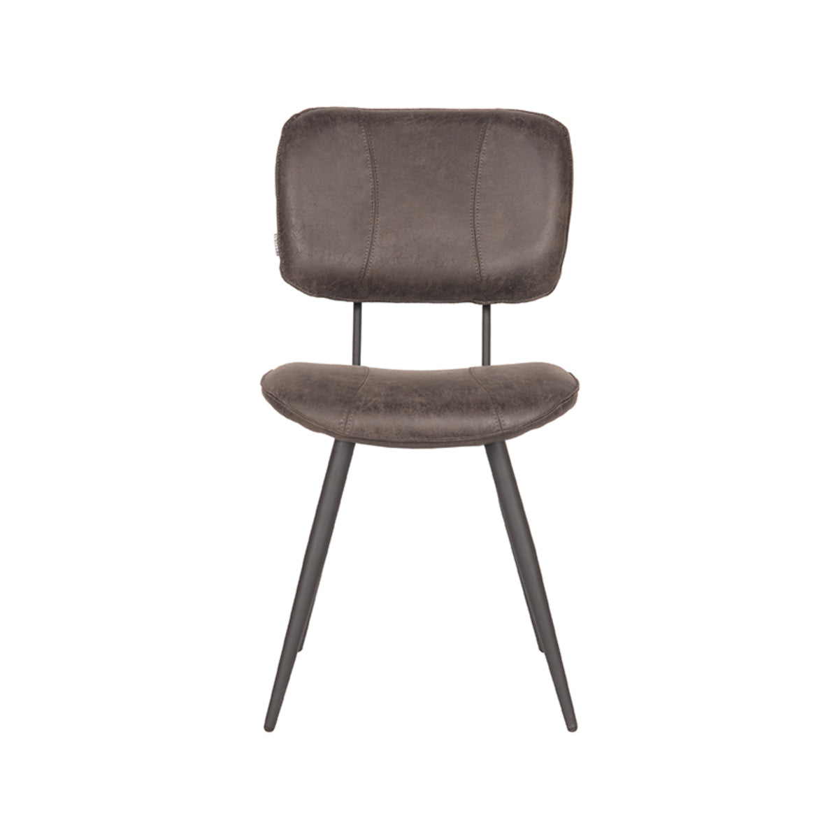 LABEL51 Dining room chair Fos - Anthracite - Leather | 2 pcs