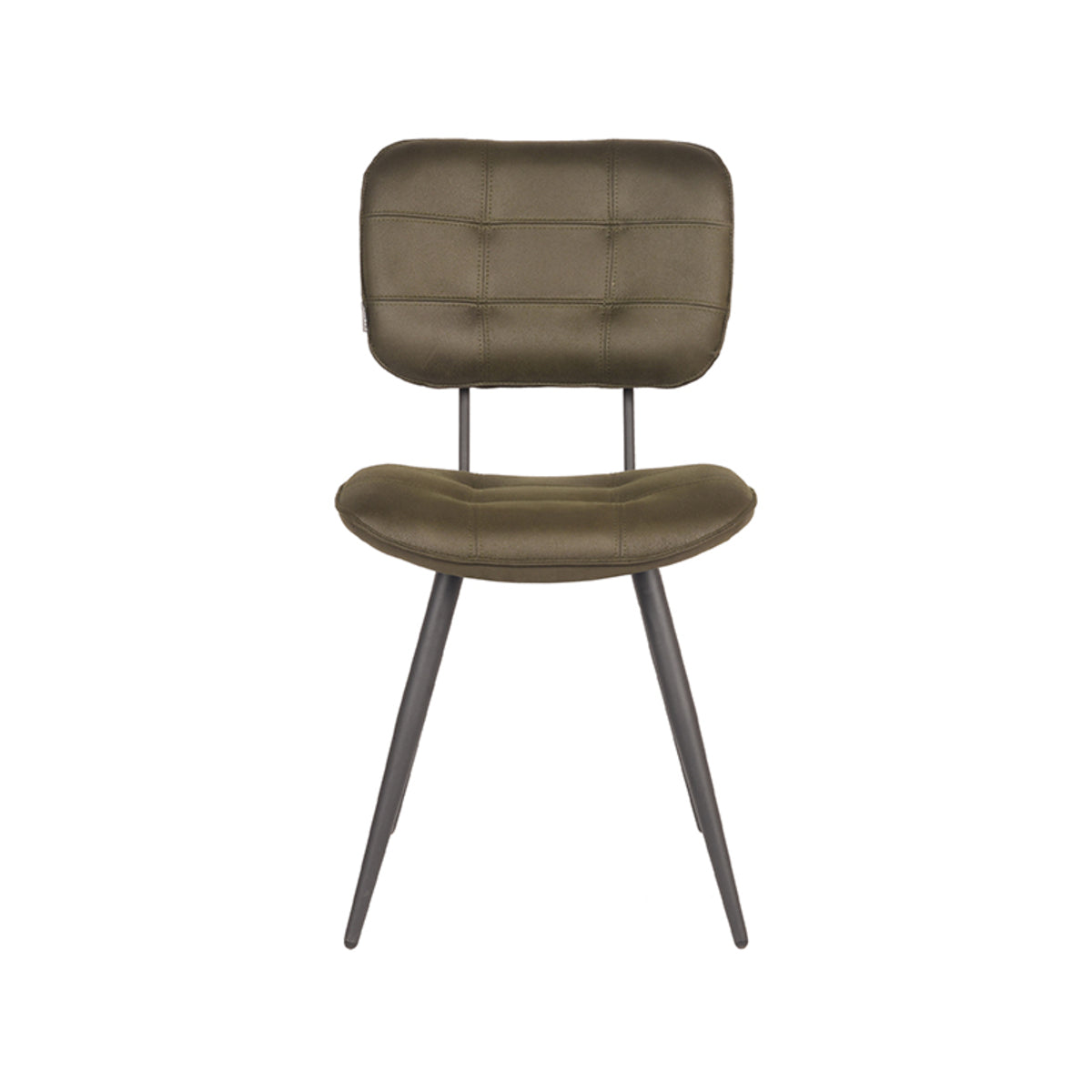 LABEL51 Dining room chair Gus - Army green - Microfiber | 2 pieces
