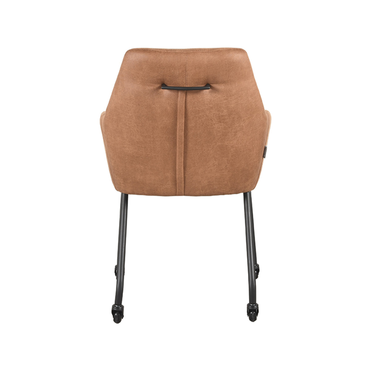 LABEL51 Dining room chair Lenny - Cognac - Microfiber | 2 pieces