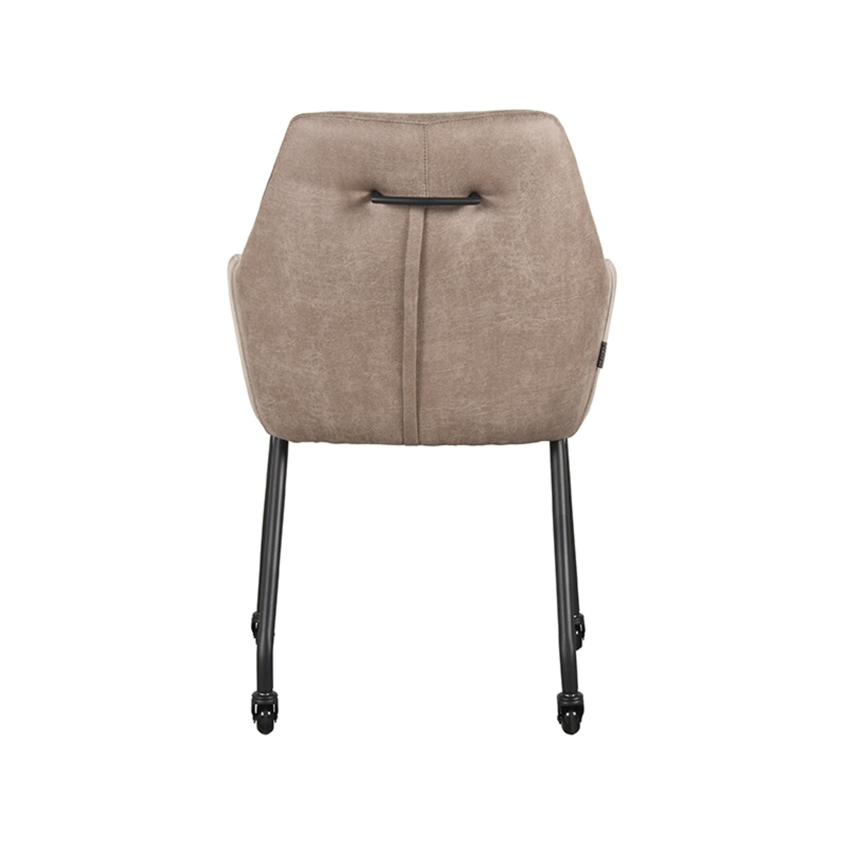LABEL51 Dining room chair Lenny - Taupe - Microfiber | 2 pieces