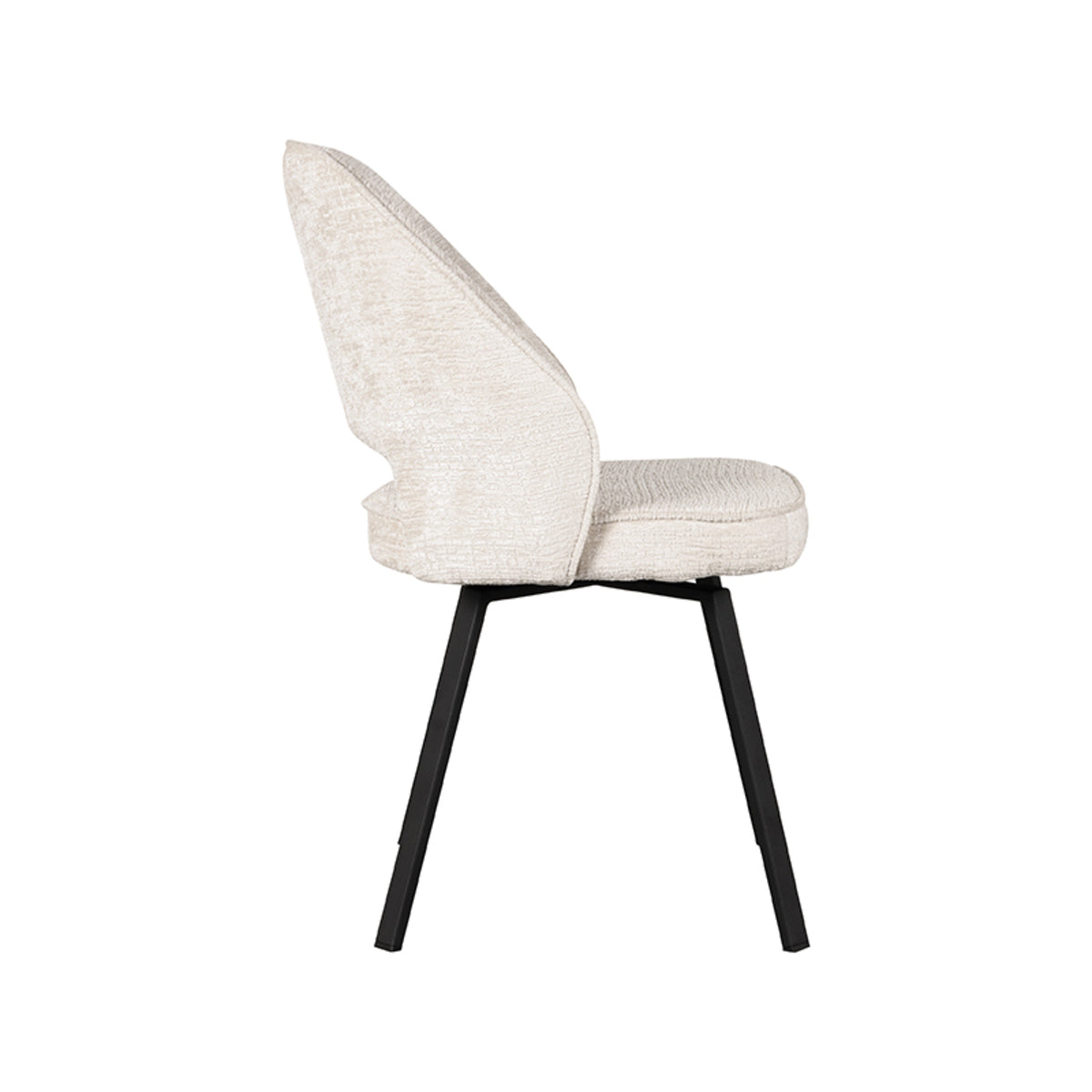 LABEL51 Lewis dining room chair - Cream - Velvet | 2 pcs