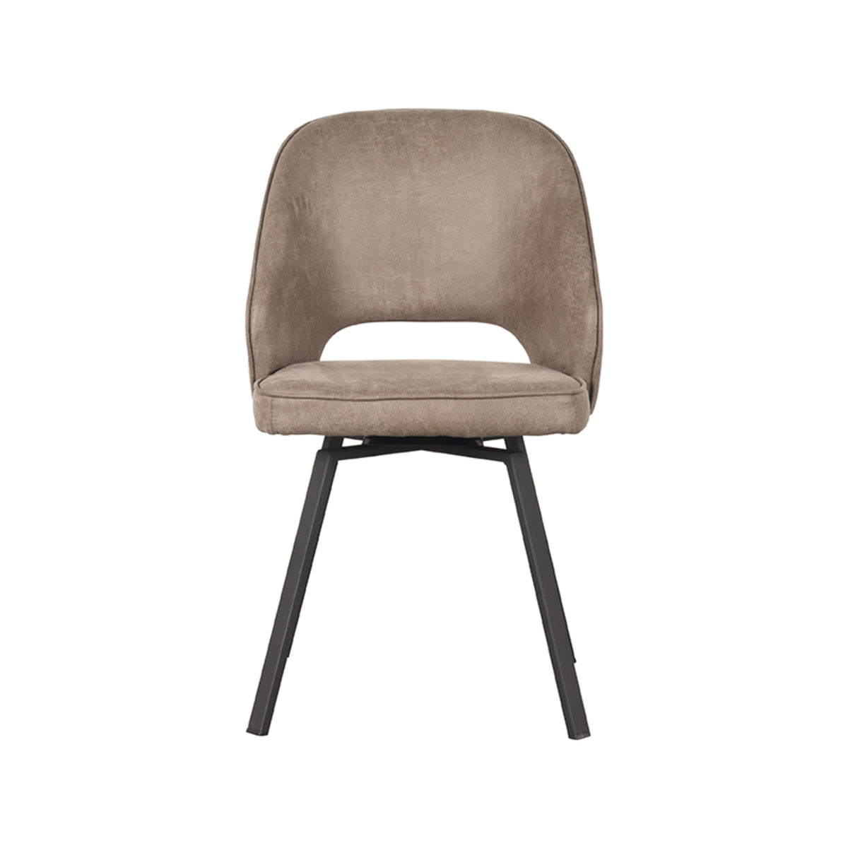 LABEL51 Lewis dining room chair - Taupe - Microfiber | 2 pieces
