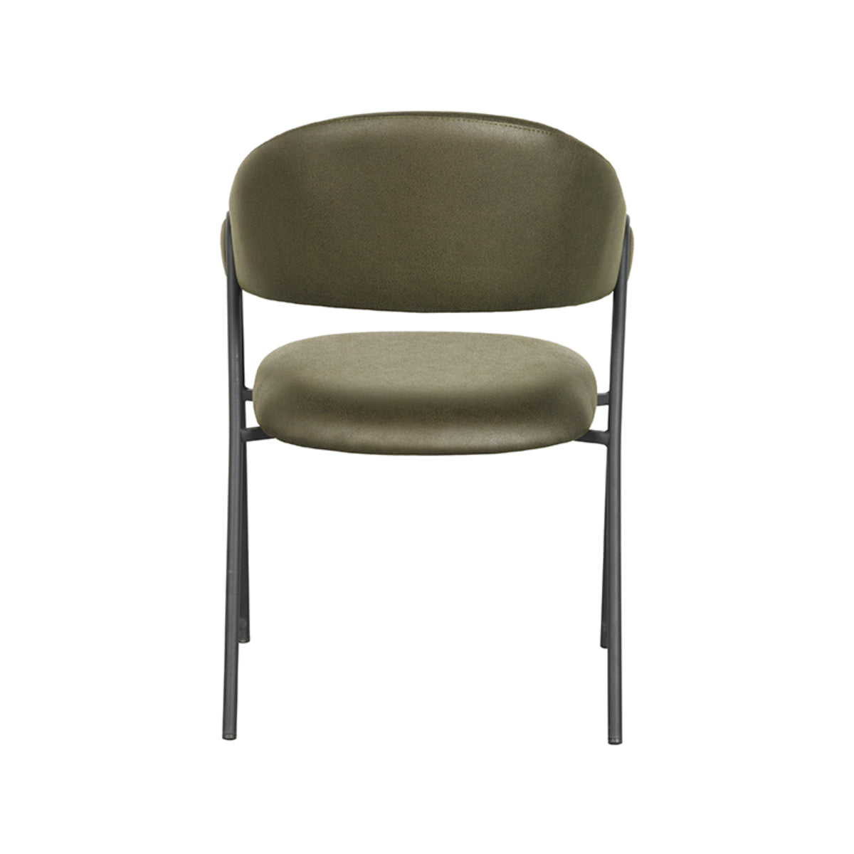 LABEL51 Dining room chair Lowen - Army green - Microfiber | 2 pieces