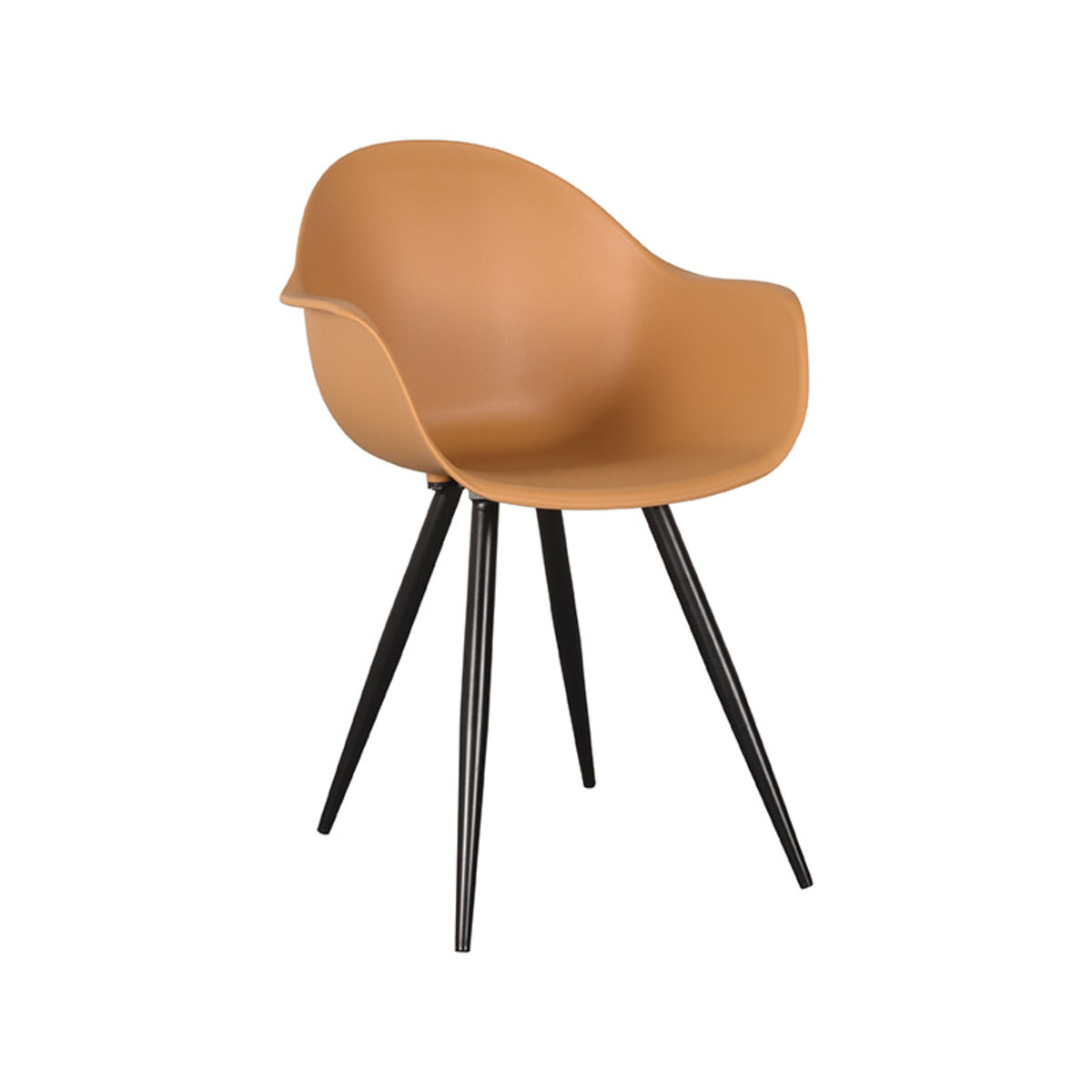 LABEL51 Dining room chair Luca - Ocher - Plastic | 2 pcs