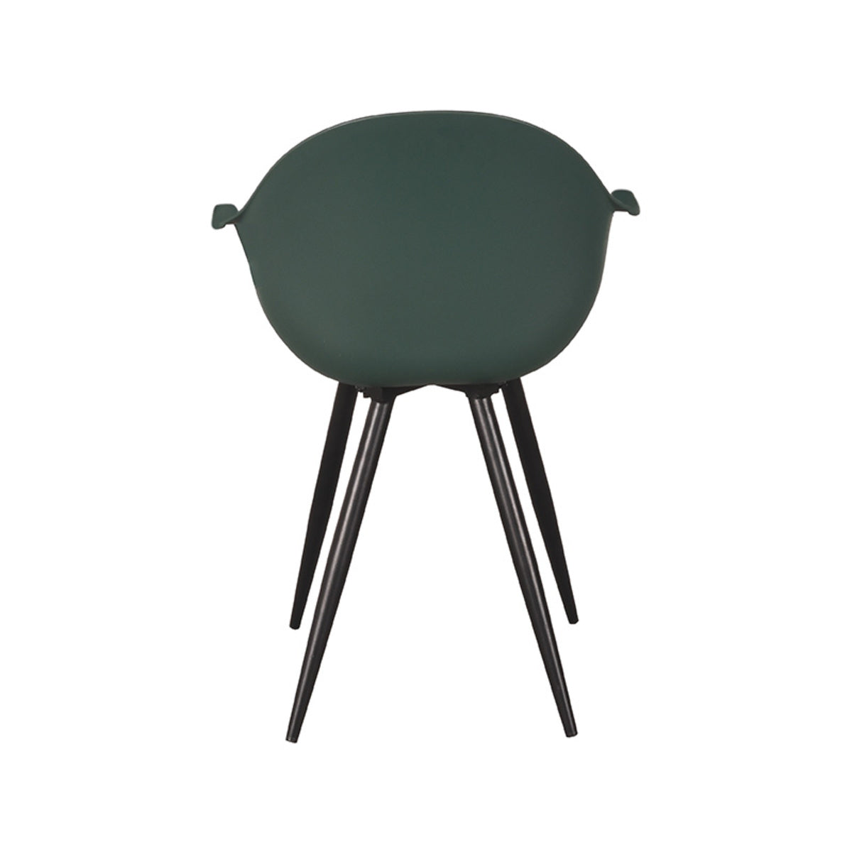 LABEL51 Dining room chair Luca - Green - Plastic | 2 pcs