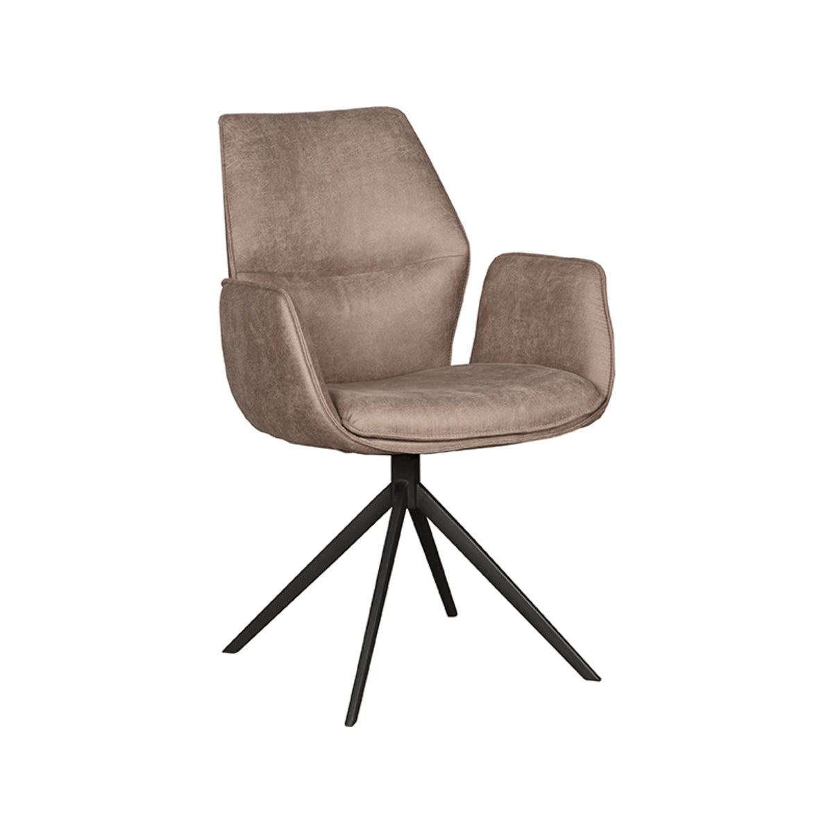 LABEL51 Dining room chair Mellow - Taupe - Micro Suede