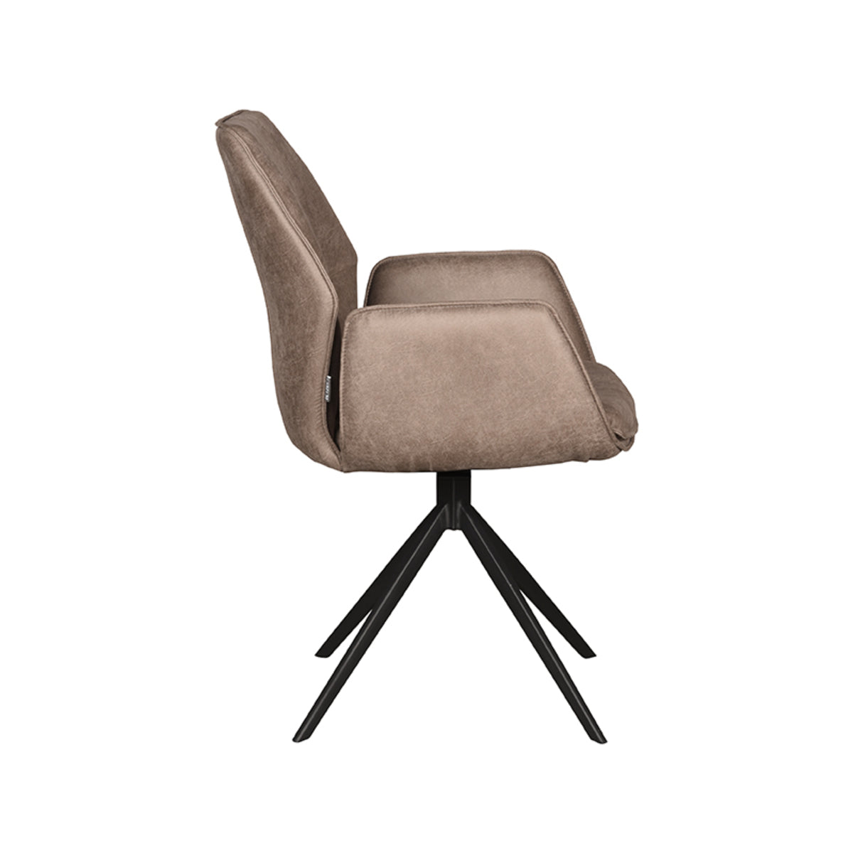 LABEL51 Dining room chair Mellow - Taupe - Micro Suede