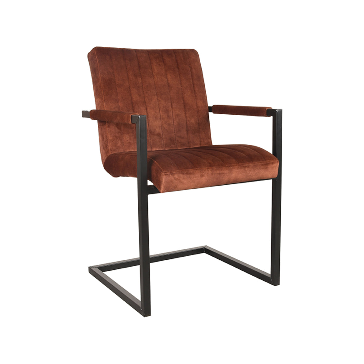 LABEL51 Dining room chair Milo - Rust - Velours | 2 pcs