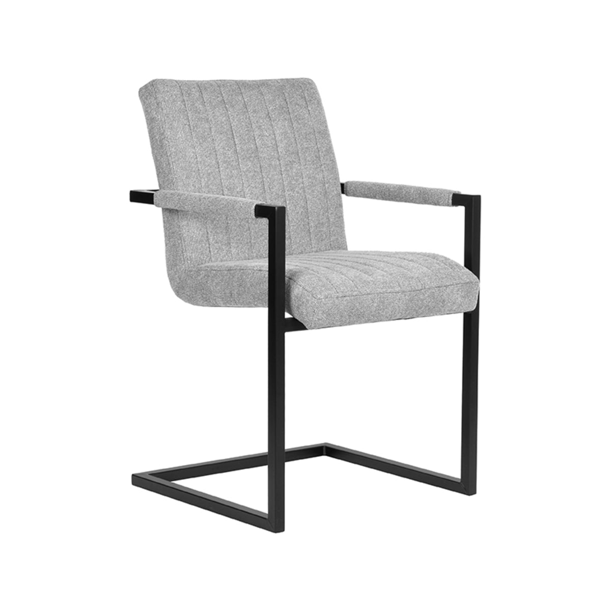 LABEL51 Dining room chair Milo - Zinc - Synthetic | 2 pcs