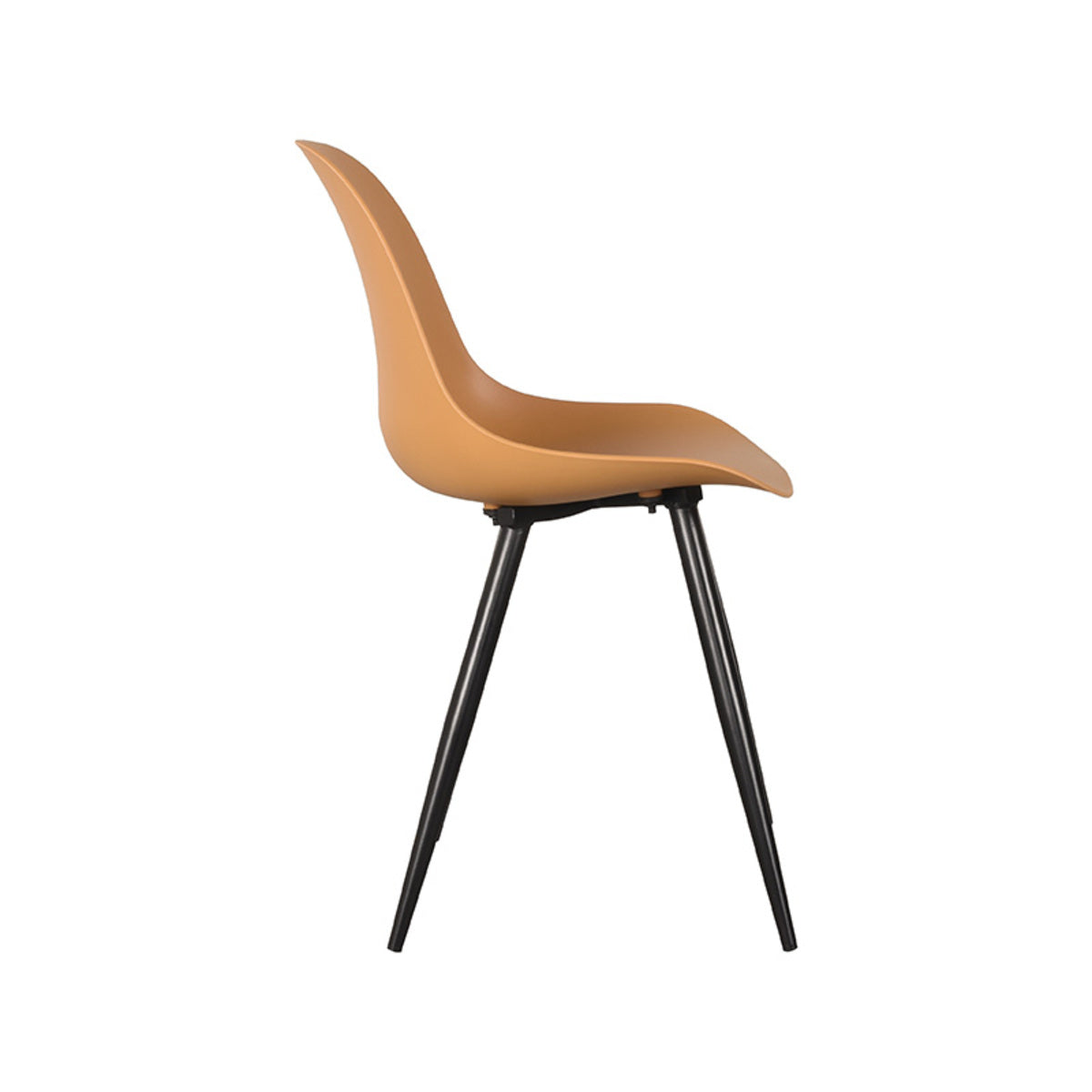 LABEL51 Dining room chair Monza - Ocher - Plastic | 2 pcs