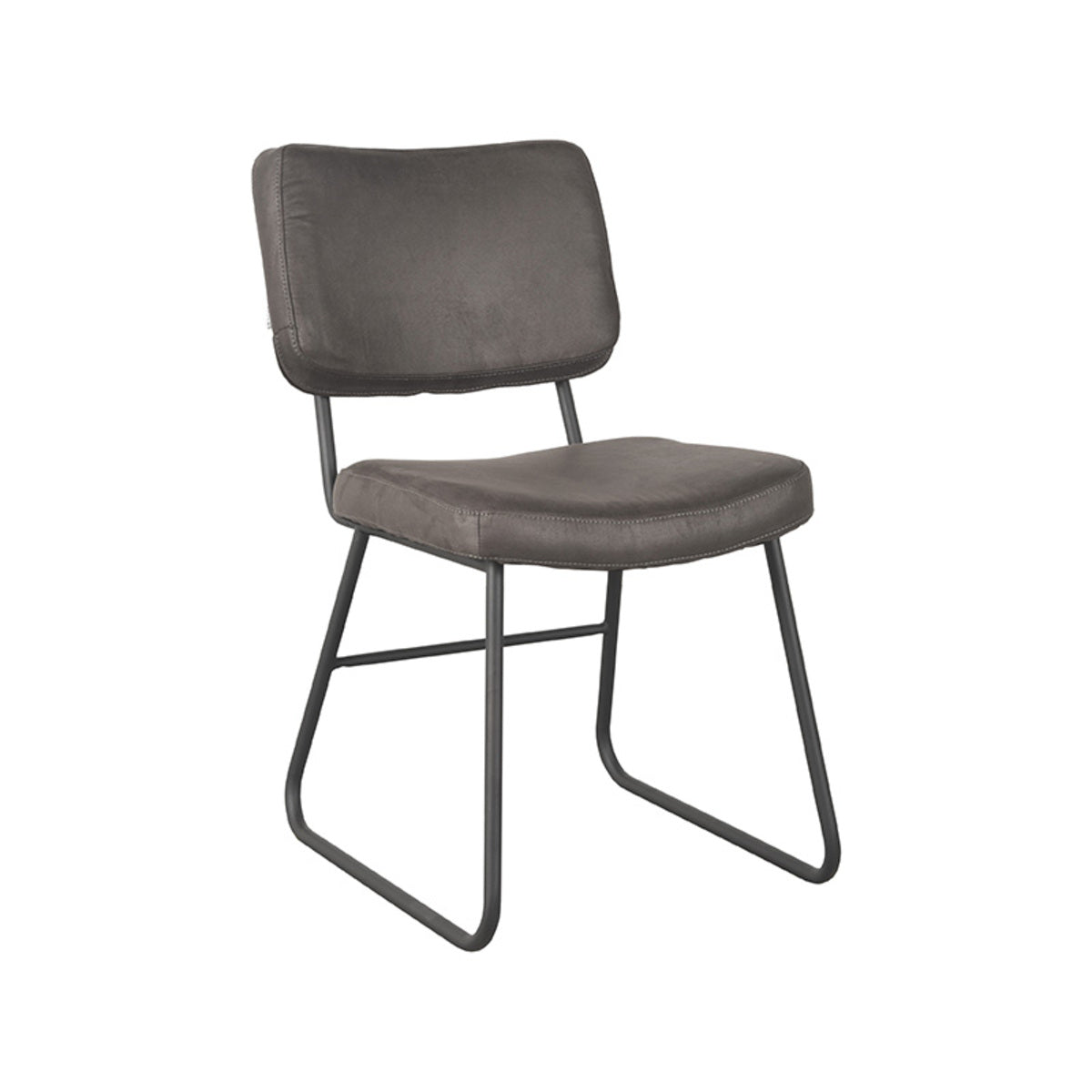 LABEL51 Dining room chair Noah - Anthracite - Microfiber | 2 pieces