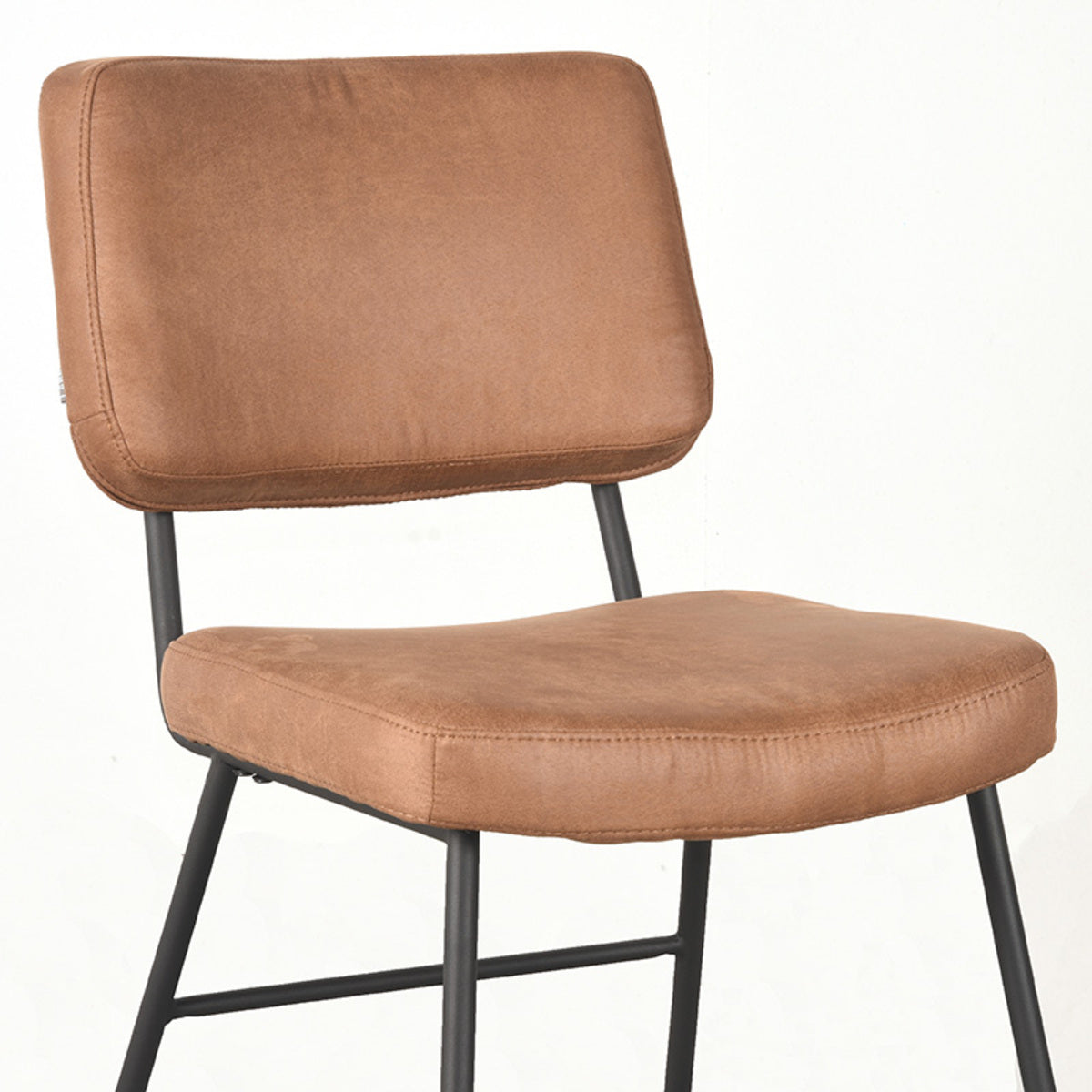 LABEL51 Dining room chair Noah - Cognac - Microfiber | 2 pieces