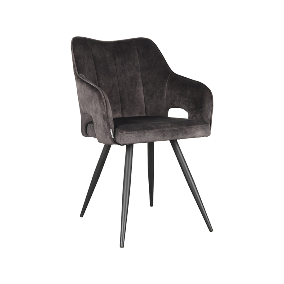 LABEL51 Dining room chair Noud - Anthracite - Velours