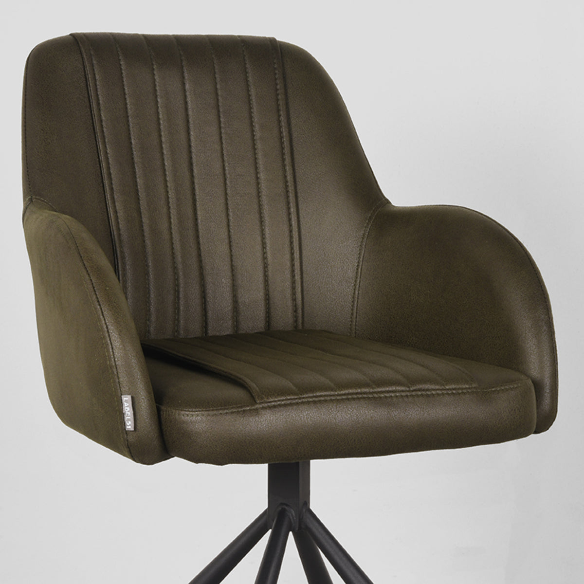 LABEL51 Novi dining room chair - Army green - Microfiber