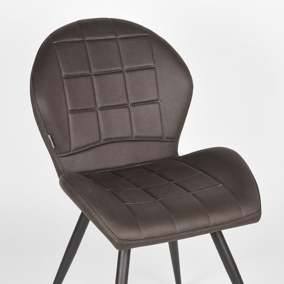 LABEL51 Dining room chair Sil - Anthracite - Microfiber | 2 pieces