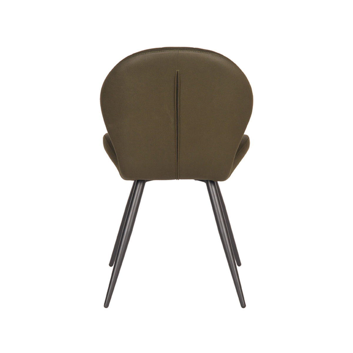 LABEL51 Dining room chair Sil - Army green - Microfiber | 2 pieces