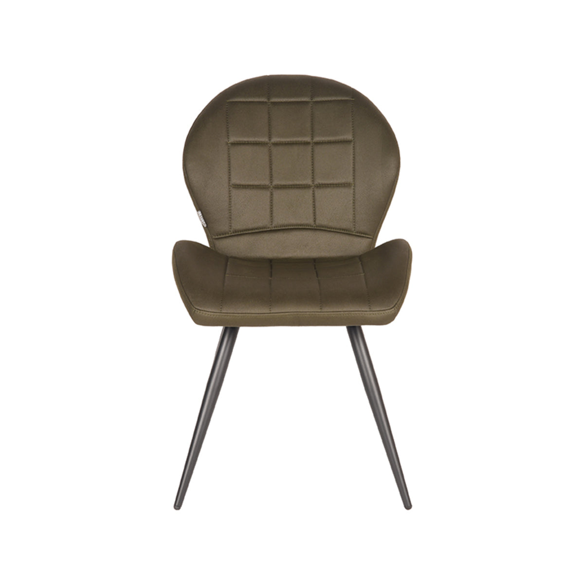 LABEL51 Dining room chair Sil - Army green - Microfiber | 2 pieces