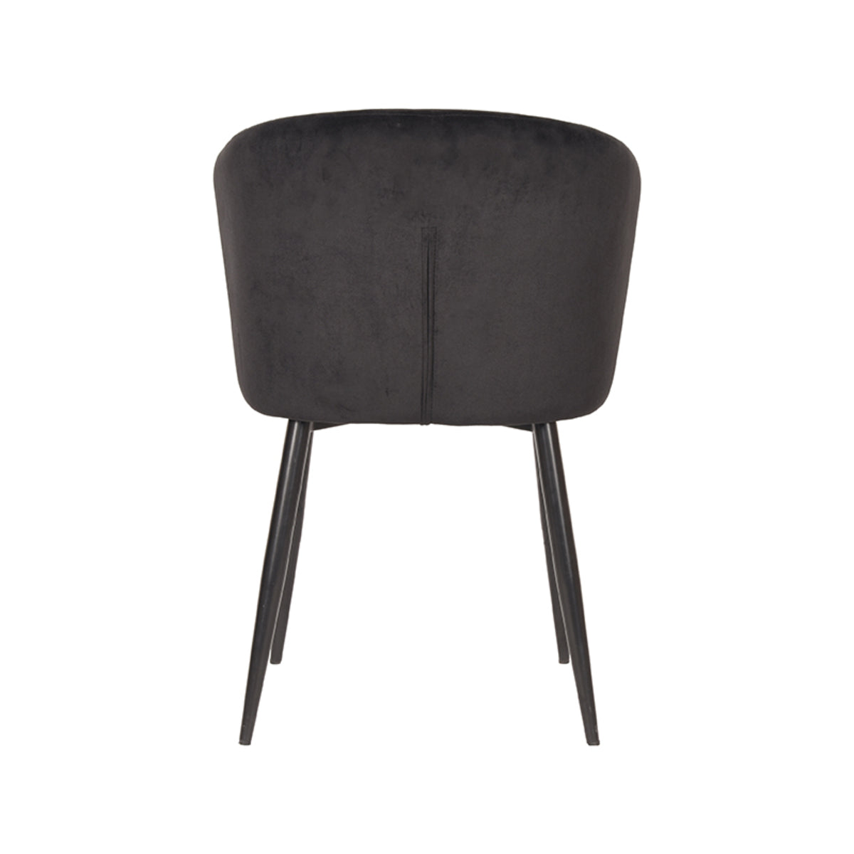 LABEL51 Dining room chair Wave - Black - Velvet | 2 pcs