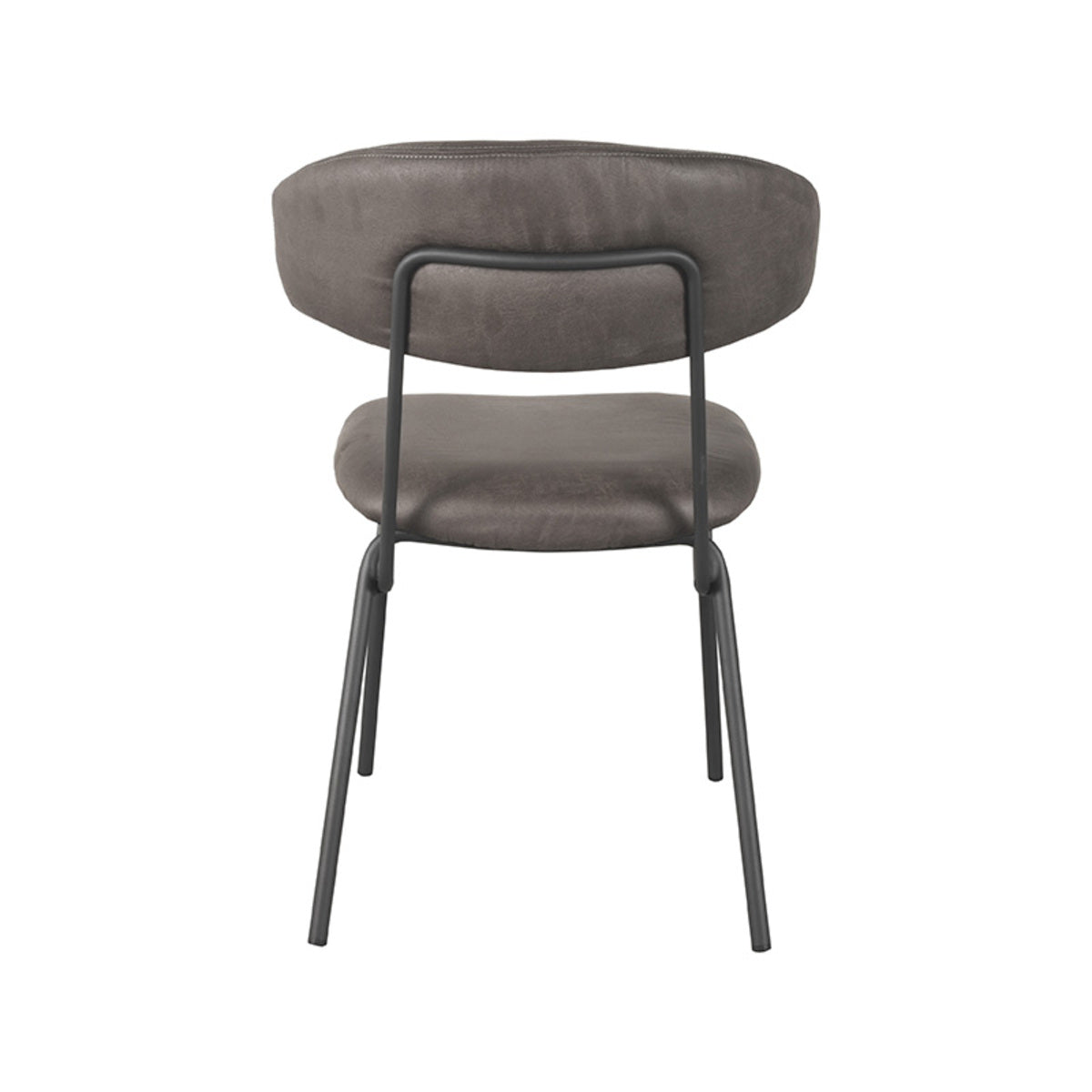 LABEL51 Dining room chair Zack - Anthracite - Microfiber | 2 pieces