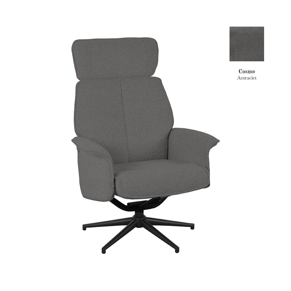 LABEL51 Fauteuil Verdal - Antraciet - Cosmo