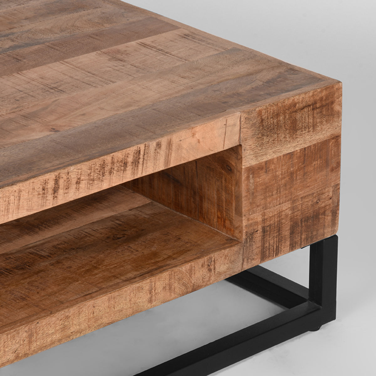 LABEL51 Coffee table Cube - Rough - Mango wood