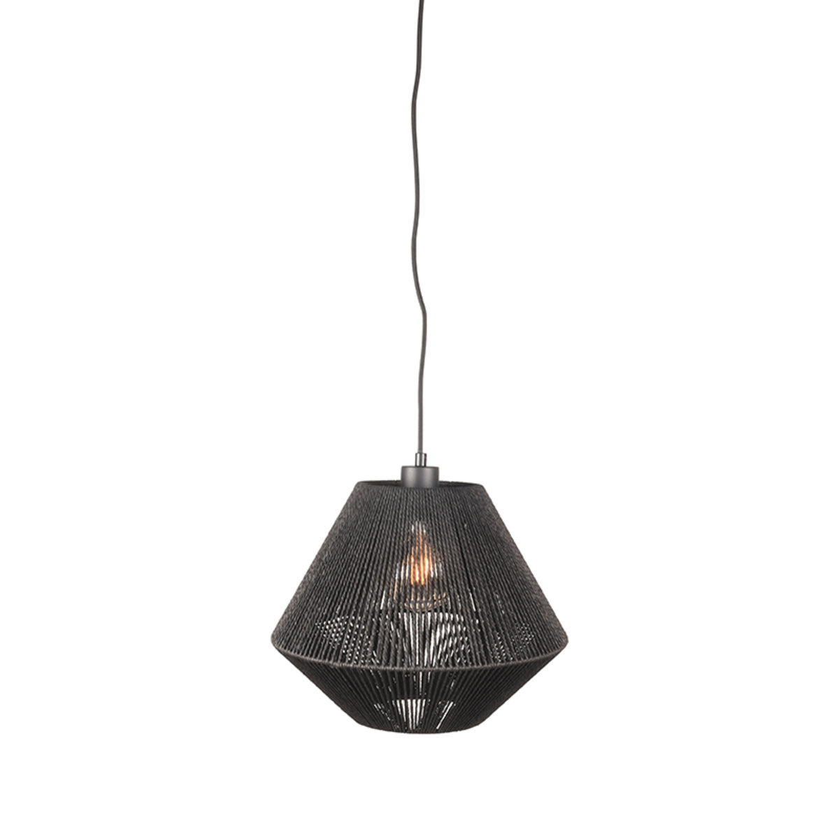 LABEL51 Hanging lamp Ibiza - Black - Jute - 1-Light