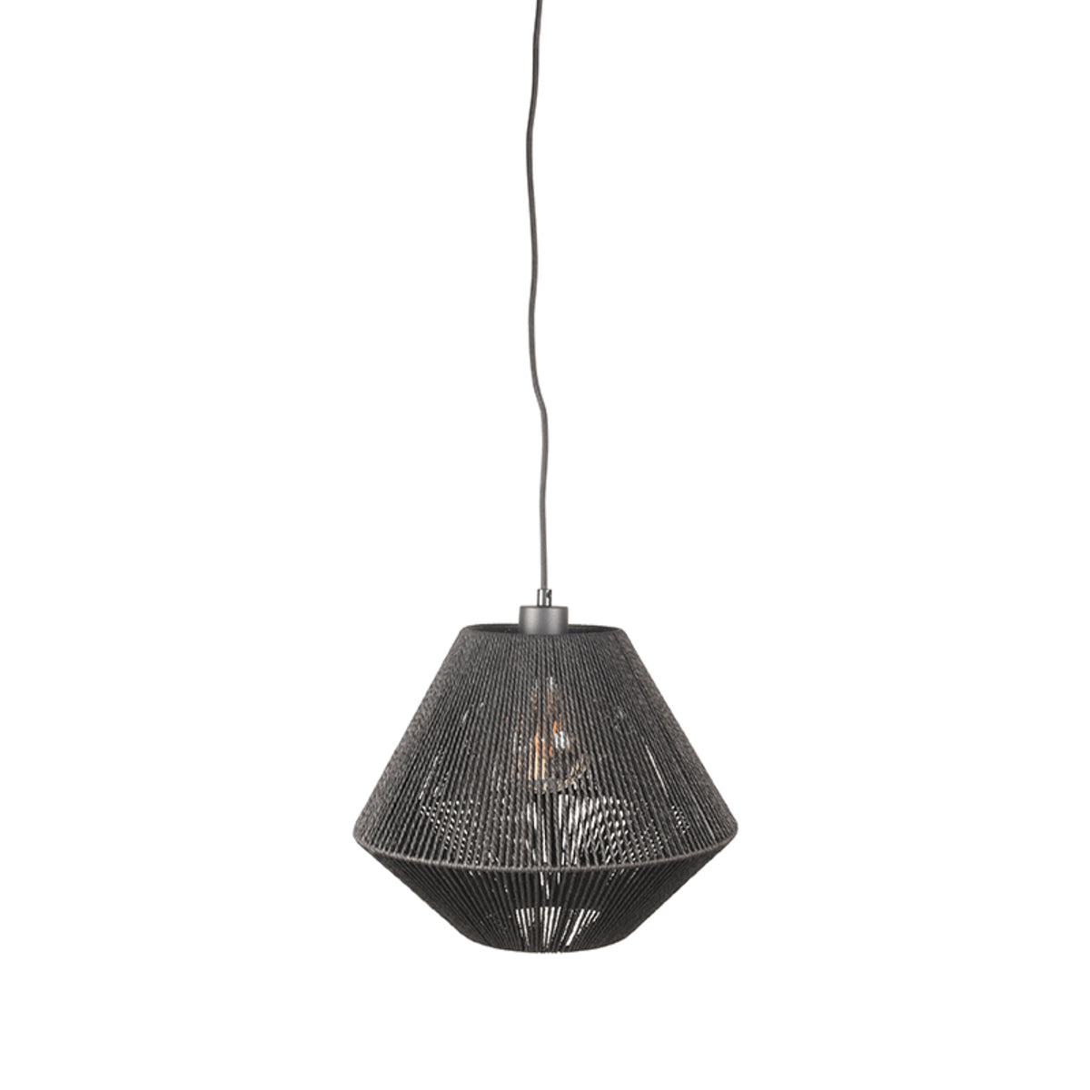 LABEL51 Hanging lamp Ibiza - Black - Jute - 1-Light