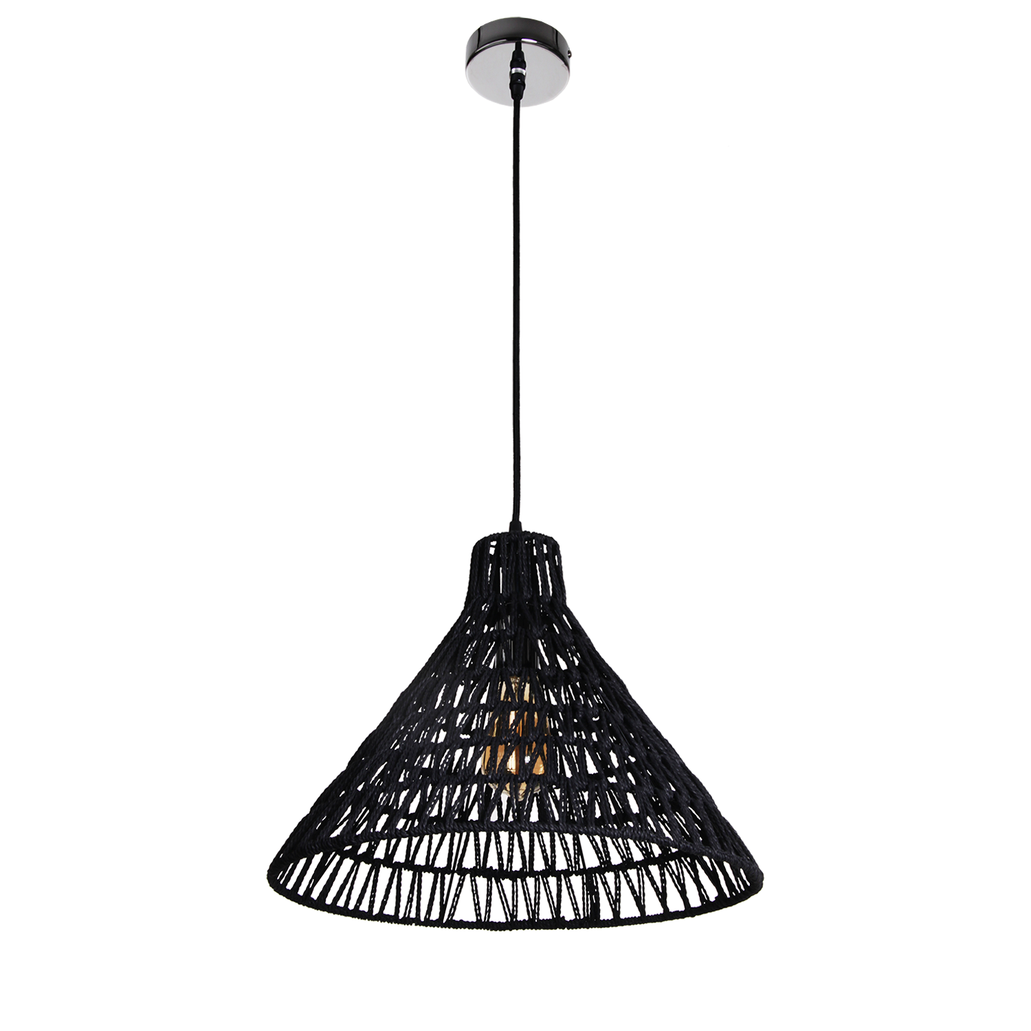 Hanglamp Lauri 40 cm 1 Lichts Zwart Scandinavisch