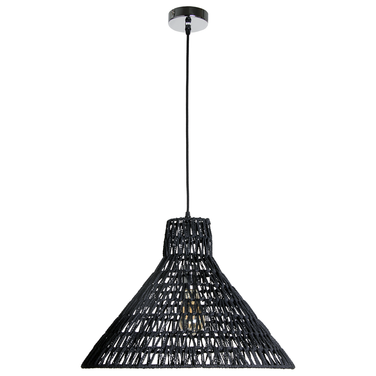 Hanglamp Lauri 50 cm 1 Lichts Zwart Scandinavisch