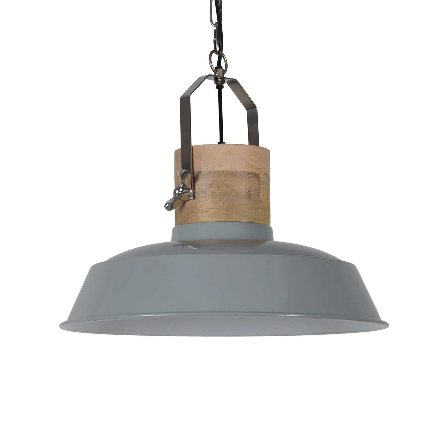 Hanglamp Loreto 42 cm glans licht grijs