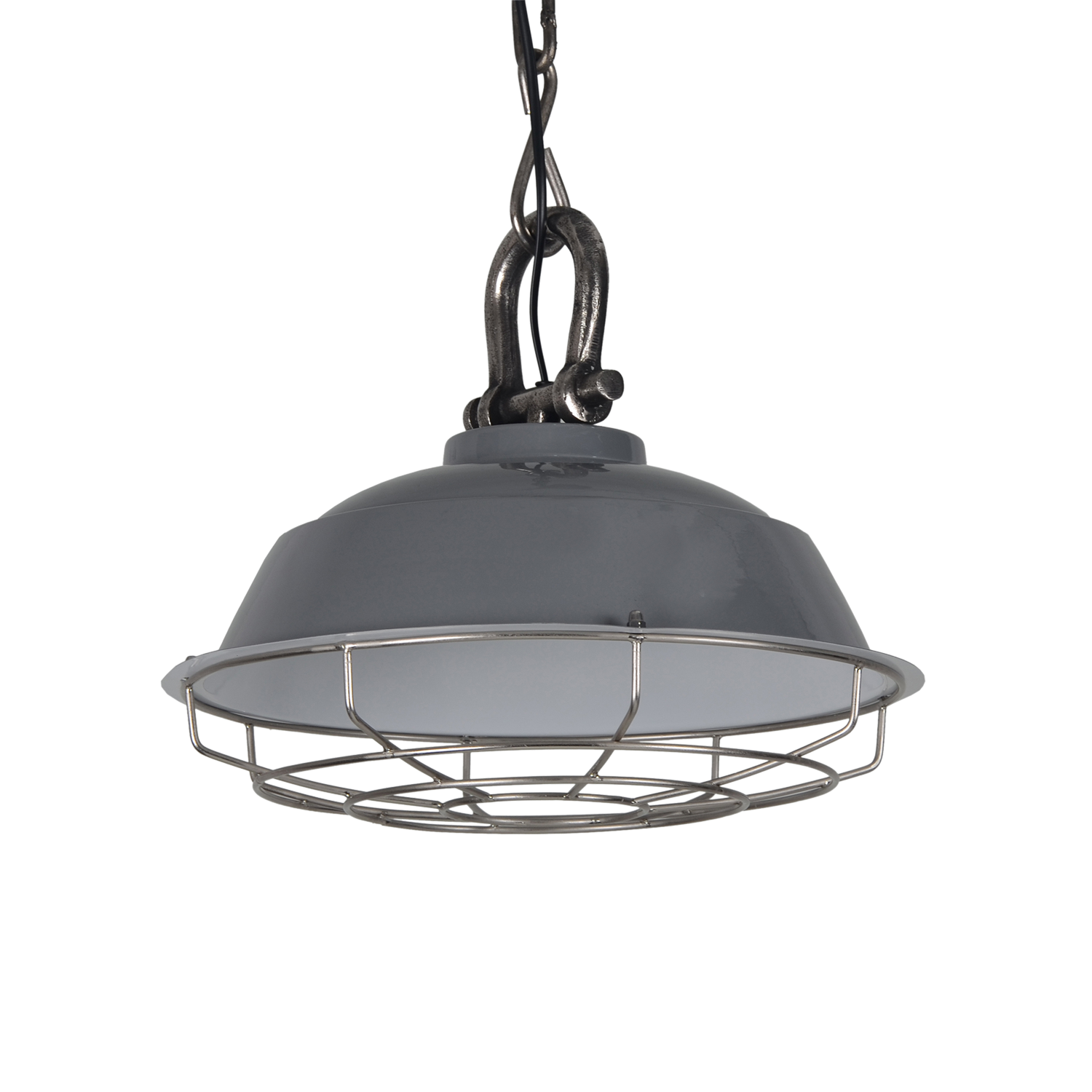 Hanglamp Milan 36 cm glans donker grijs