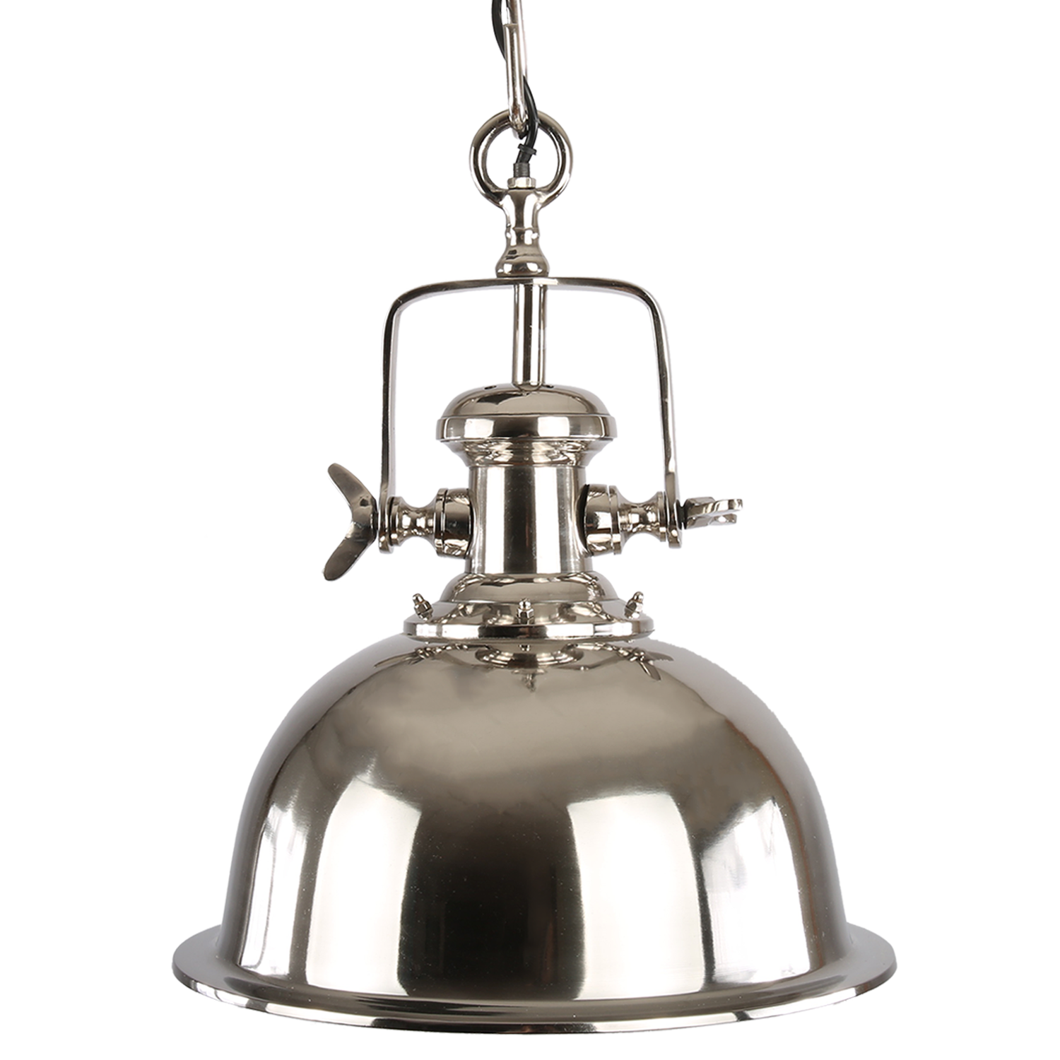 Hanglamp Valentina Industrieel 46 cm 1 Lichts Glans Chroom