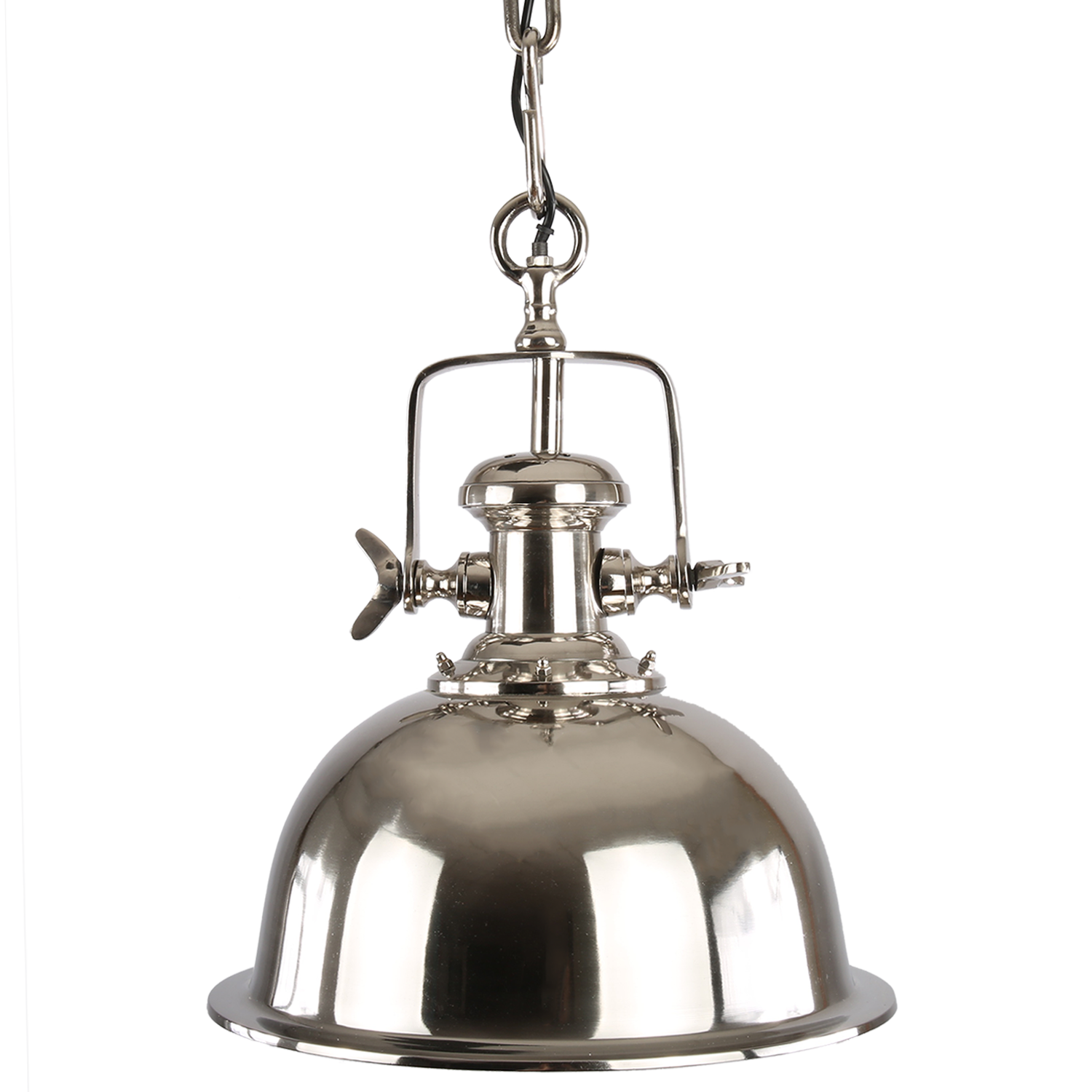 Hanglamp Valentina Industrieel 38 cm 1 Lichts Glans Chroom
