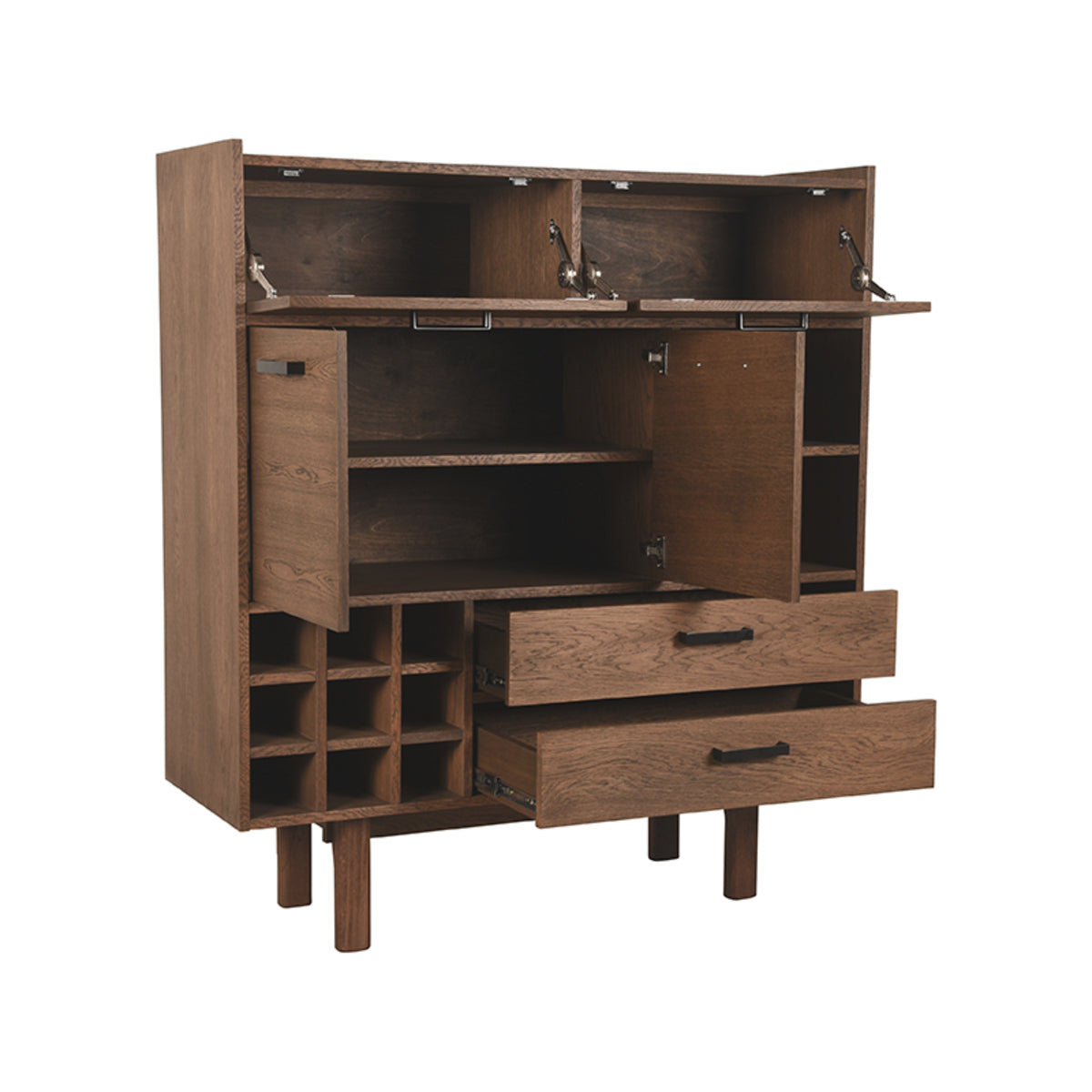 LABEL51 Storage cupboard Cali - Smoke - Oak