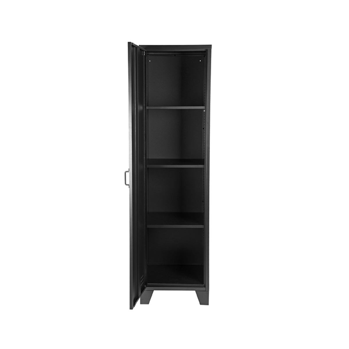 LABEL51 Storage Cabinet Fence - Black - Metal - 1-Door