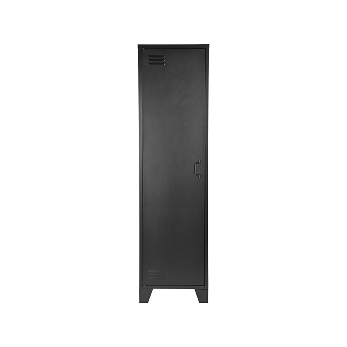 LABEL51 Storage Cabinet Fence - Black - Metal - 1-Door