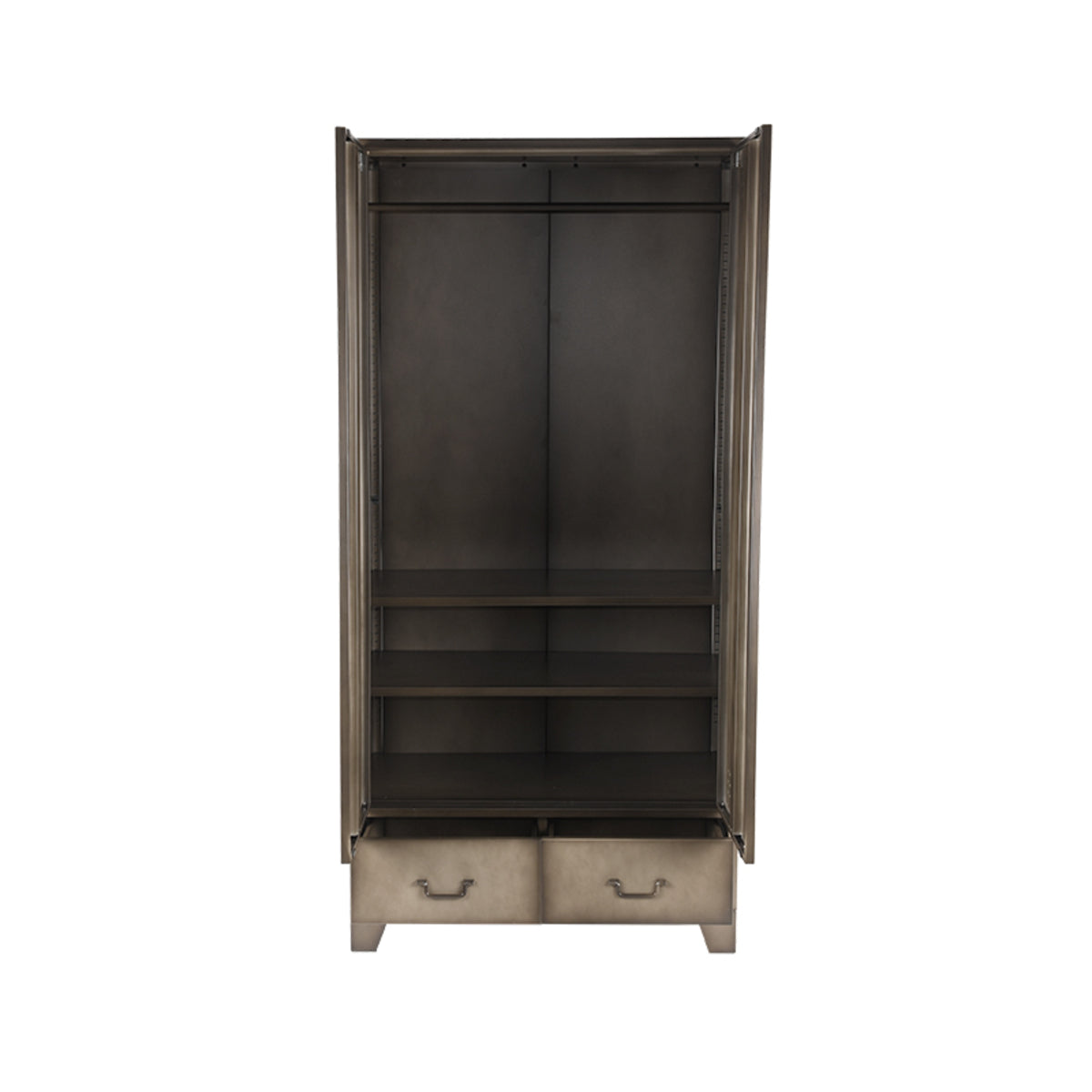 LABEL51 Storage Cabinet Fence - Vintage Metal - Metal - 2-Door