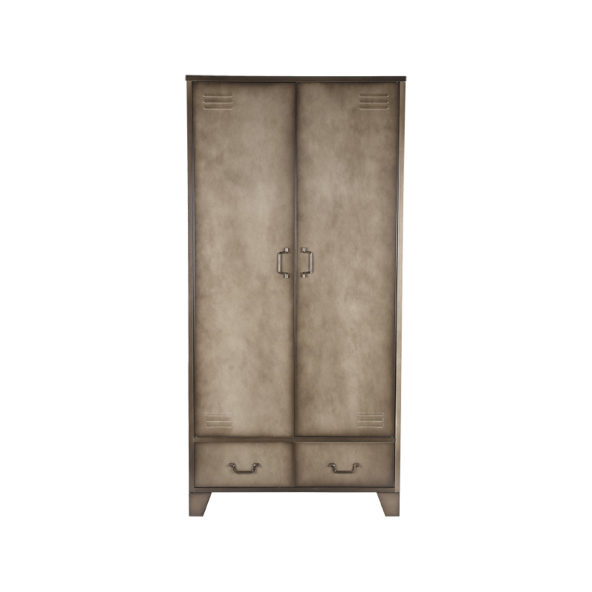 LABEL51 Storage Cabinet Fence - Vintage Metal - Metal - 2-Door